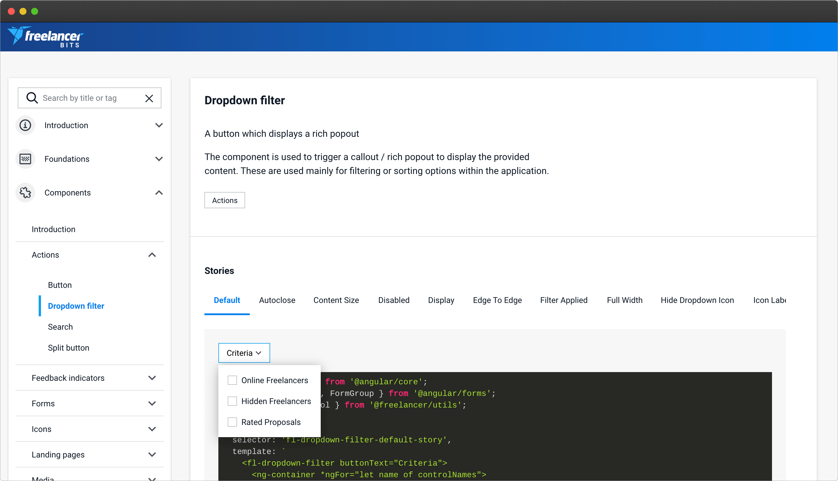 Freelancer Design System
